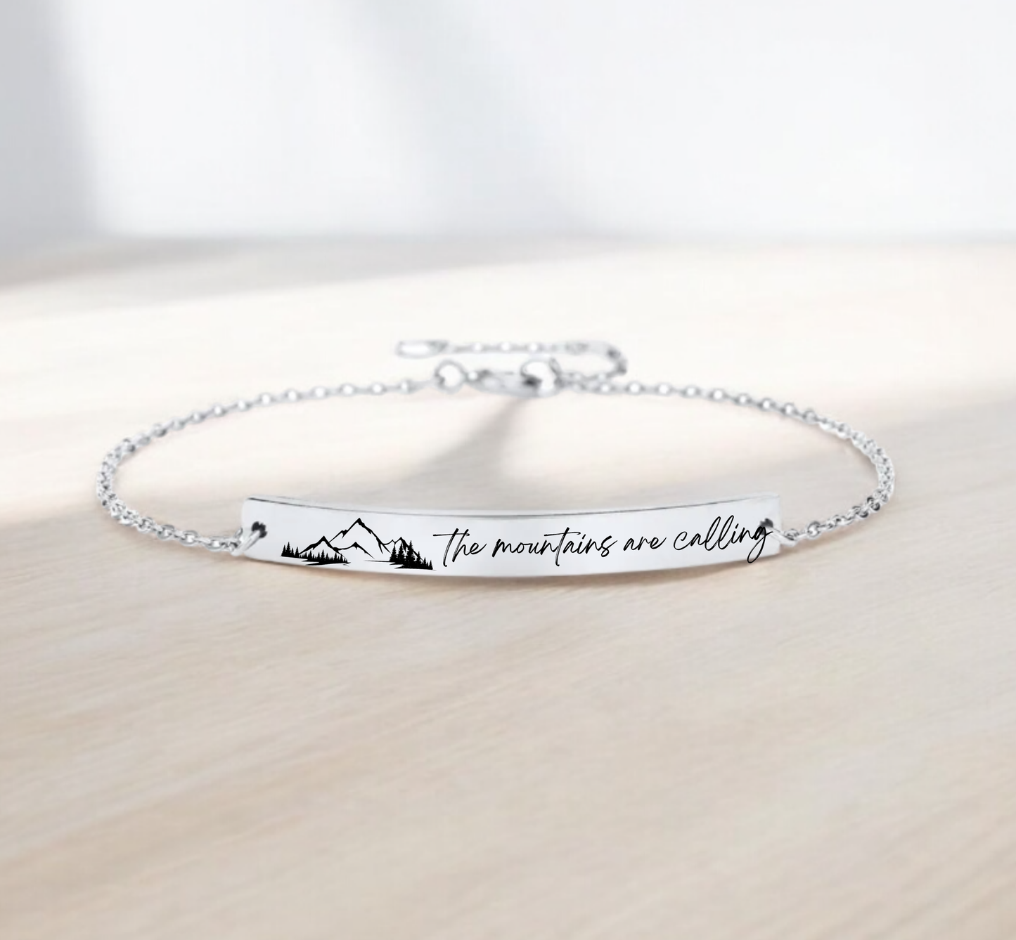 Hiking and travel-inspired custom bracelet β personalized gift for explorers