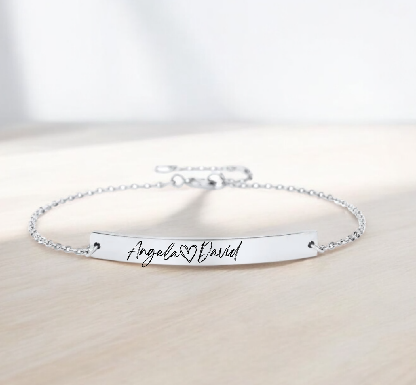Personalized Engraved Bracelet – Custom Name Bar Bracelet Gift for Her Birthday, Anniversary or Bridesmaids