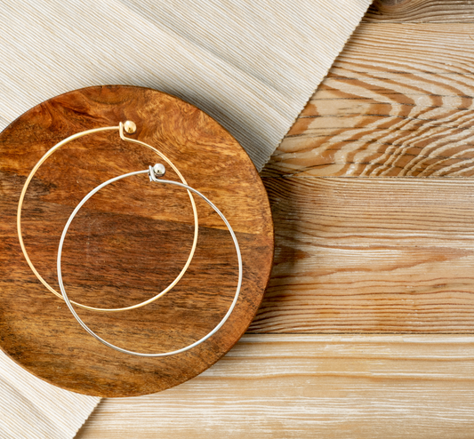 Minimalist Gold & Silver Bangle Bracelets – Stackable Everyday Jewelry for Women, Bridesmaids, or Gifting