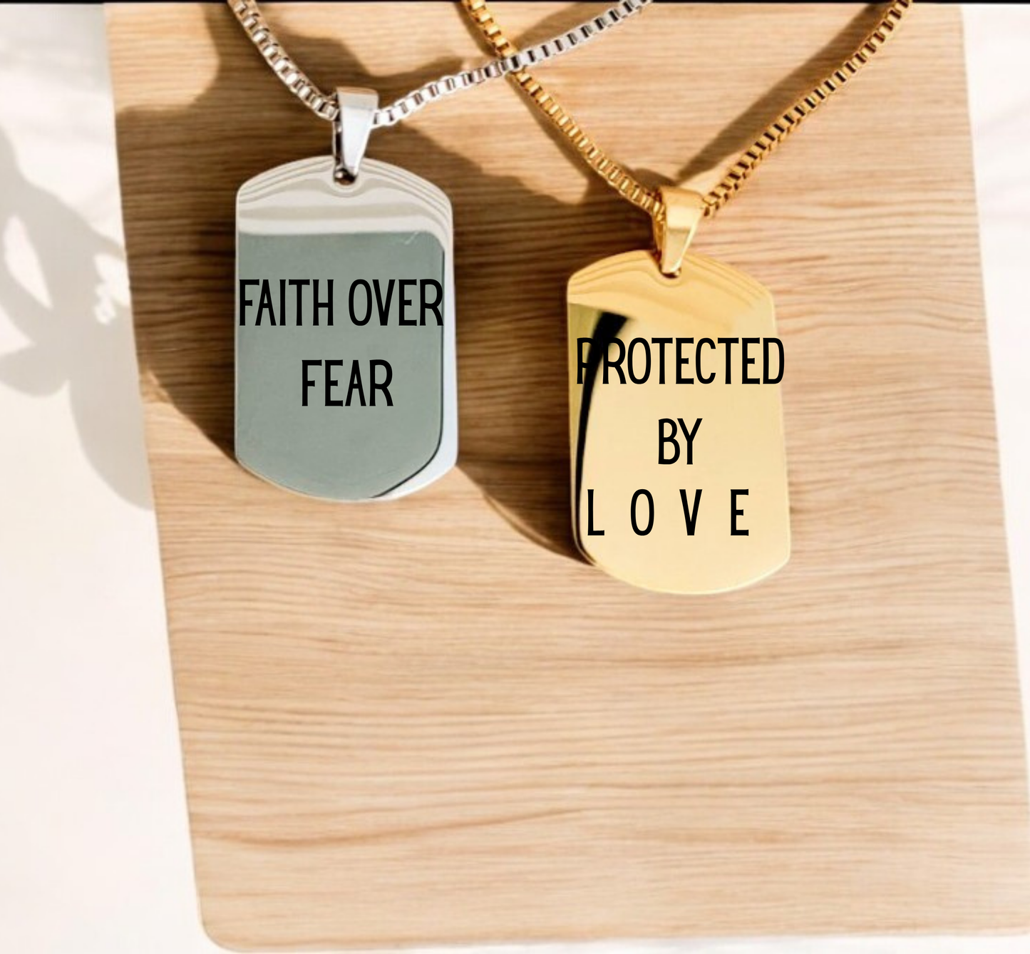 Military Style Personalized Dog Tag Necklace – Custom Engraved Pendant for Men, Gift for Him