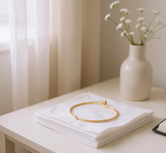 Minimalist Gold & Silver Bangle Bracelets – Stackable Everyday Jewelry for Women, Bridesmaids, or Gifting