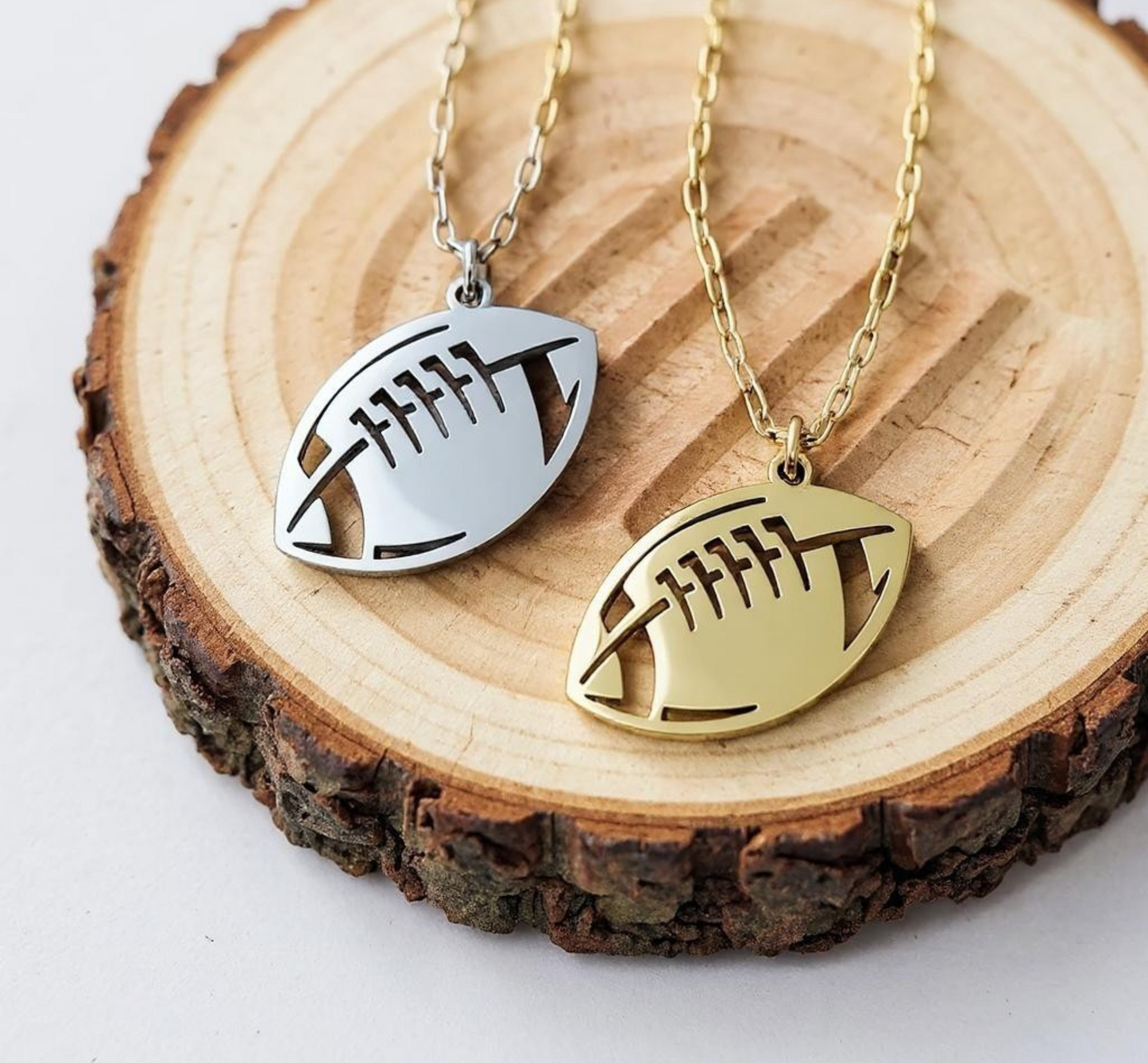 Personalized Football Pendant Necklace – Custom Engraved Jewelry Gift for Football Moms, Players & Coaches