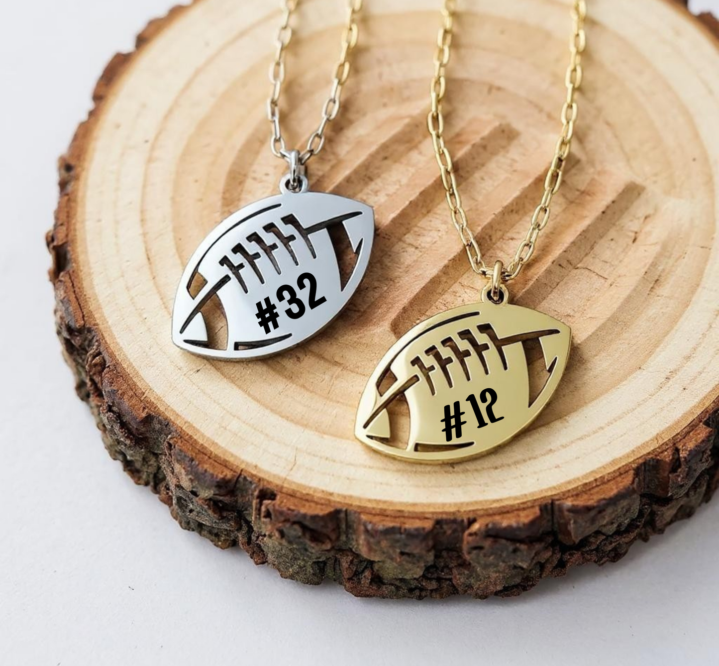 Personalized Football Pendant Necklace – Custom Engraved Jewelry Gift for Football Moms, Players & Coaches