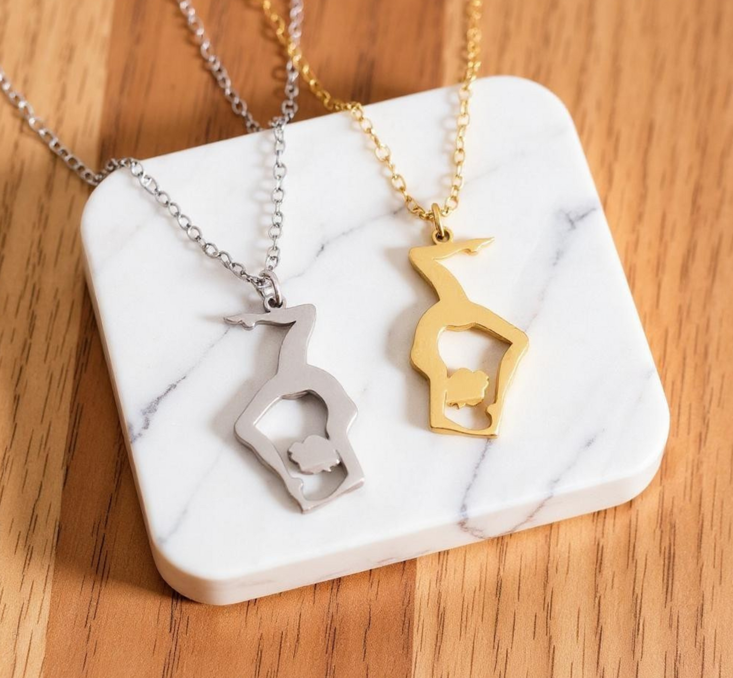 Personalized Gymnastics Necklace – Custom Engraved Pendant Gift for Gymnasts, Moms & Coaches
