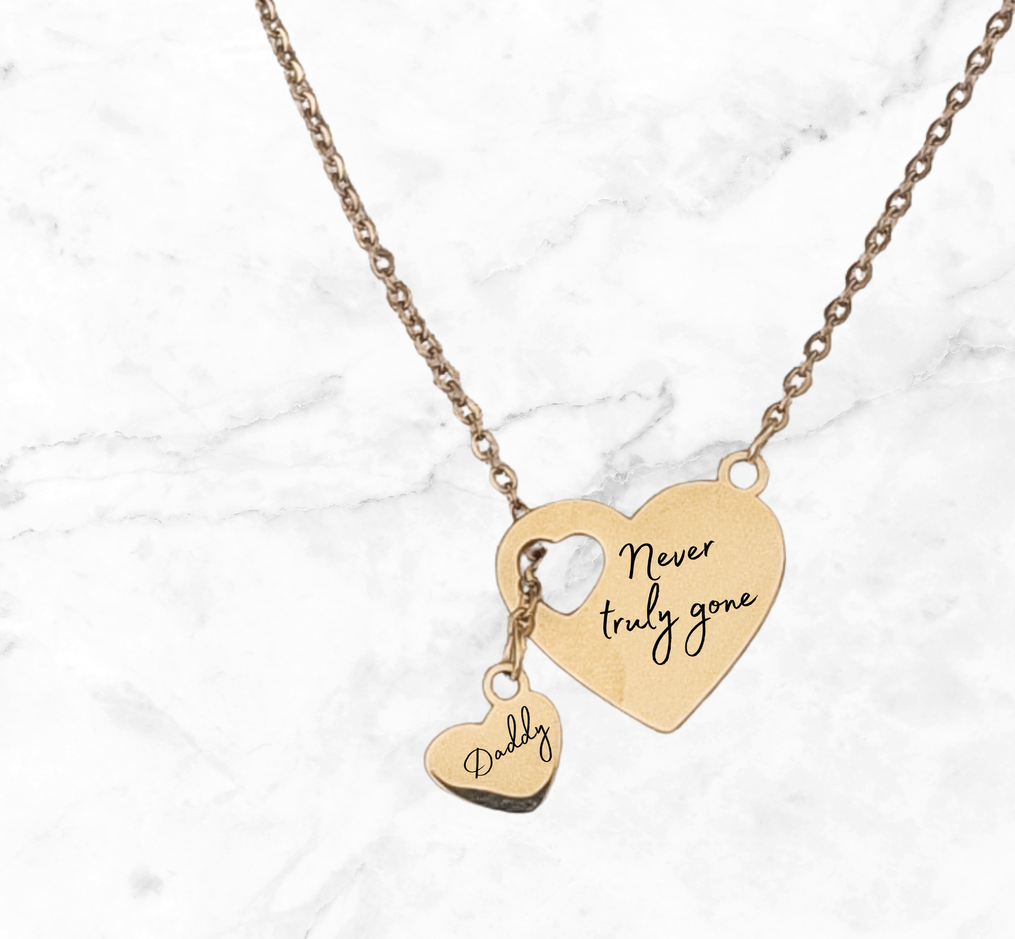 Personalized Memorial Heart Necklace – Custom Remembrance Jewelry for Loss of Loved One, Pet or Family Member