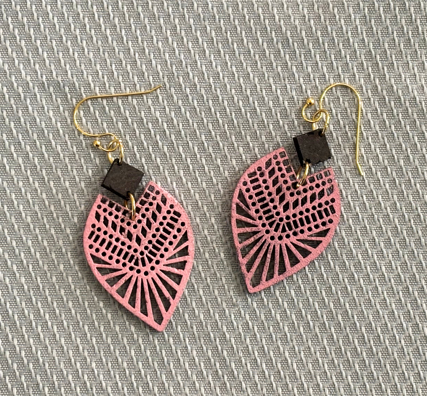 Boho Wooden Teardrop Earrings – Lightweight Handcrafted Statement Dangles for Women with Hypoallergenic Hooks