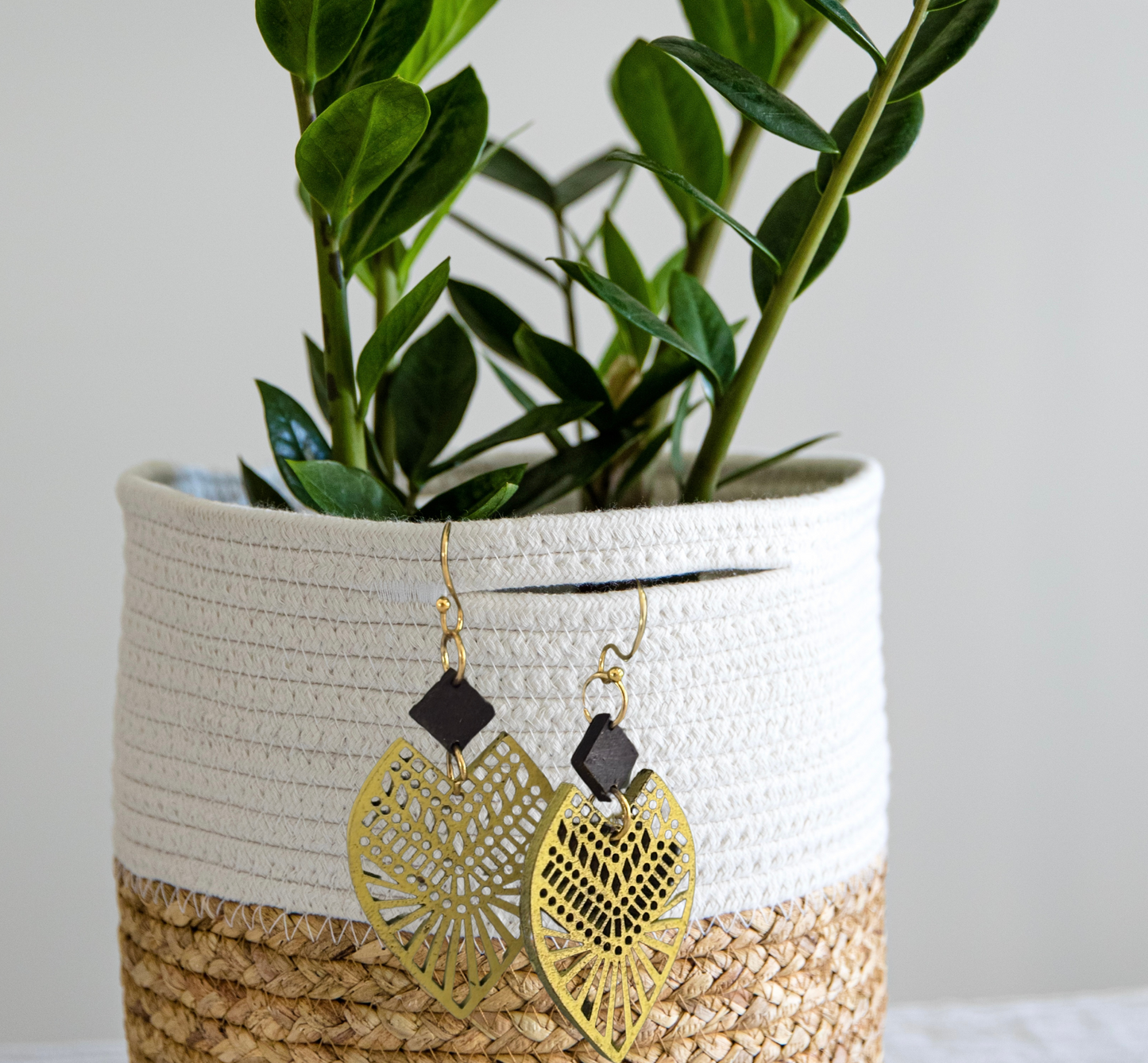 Boho Wooden Teardrop Earrings – Lightweight Handcrafted Statement Dangles for Women with Hypoallergenic Hooks