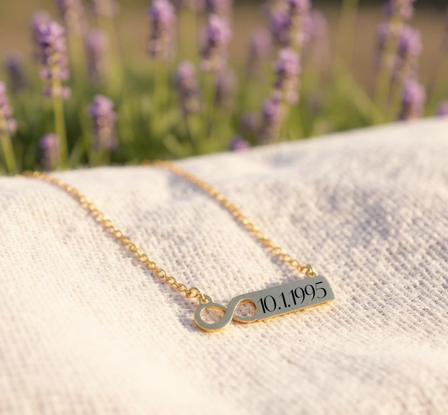 Personalized Infinity Bar Necklace – Custom Name Engraved Necklace for Women, Meaningful Gift for Her, Anniversary or Birthday Jewelry