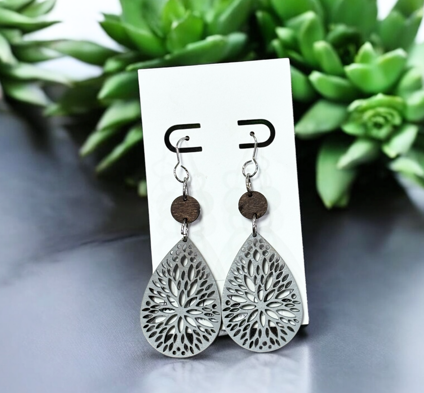 Rustic Romance Lace-Cut Teardrops - Handmade Bride’s Something New