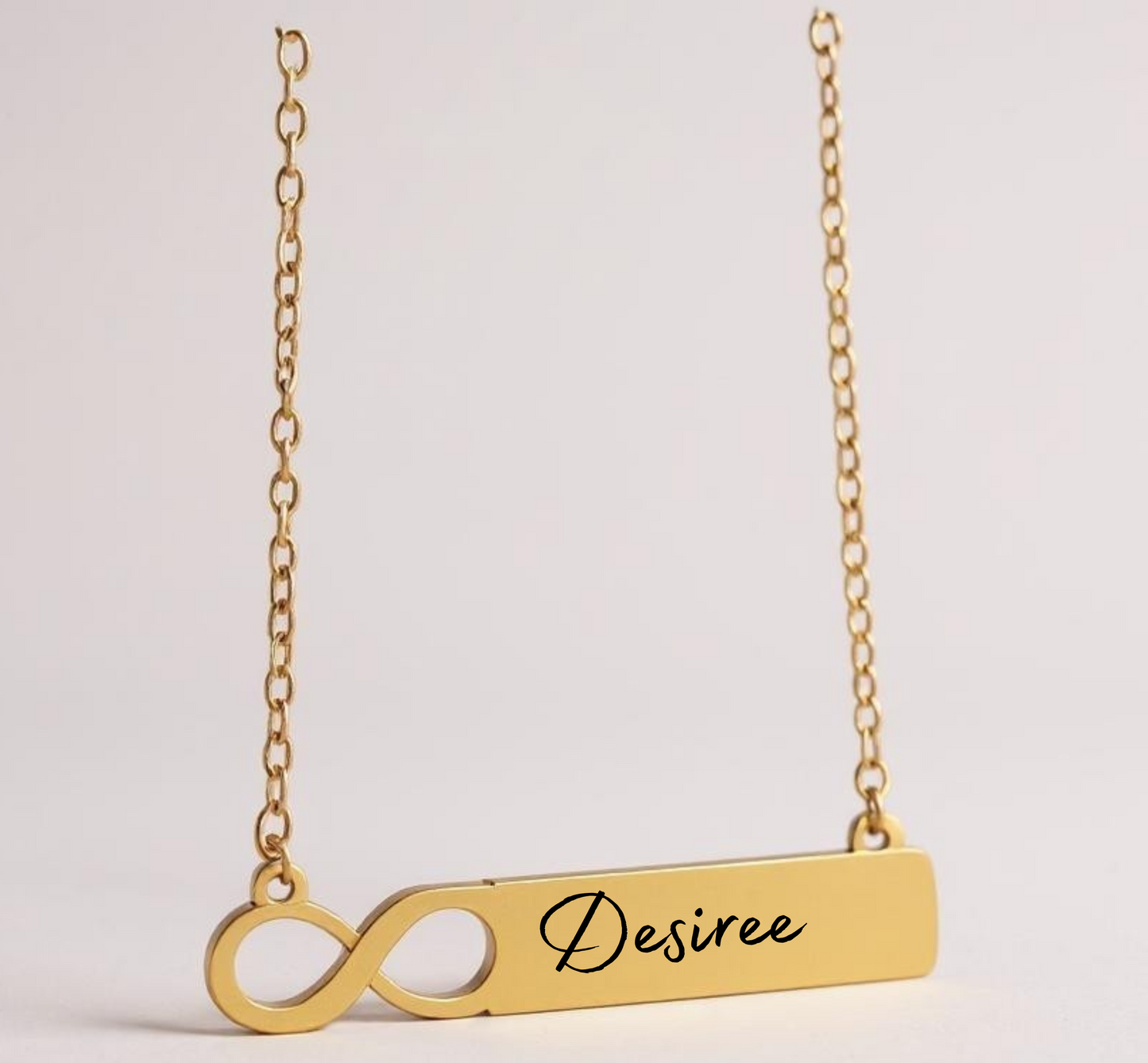 Personalized Infinity Bar Necklace – Custom Name Engraved Necklace for Women, Meaningful Gift for Her, Anniversary or Birthday Jewelry