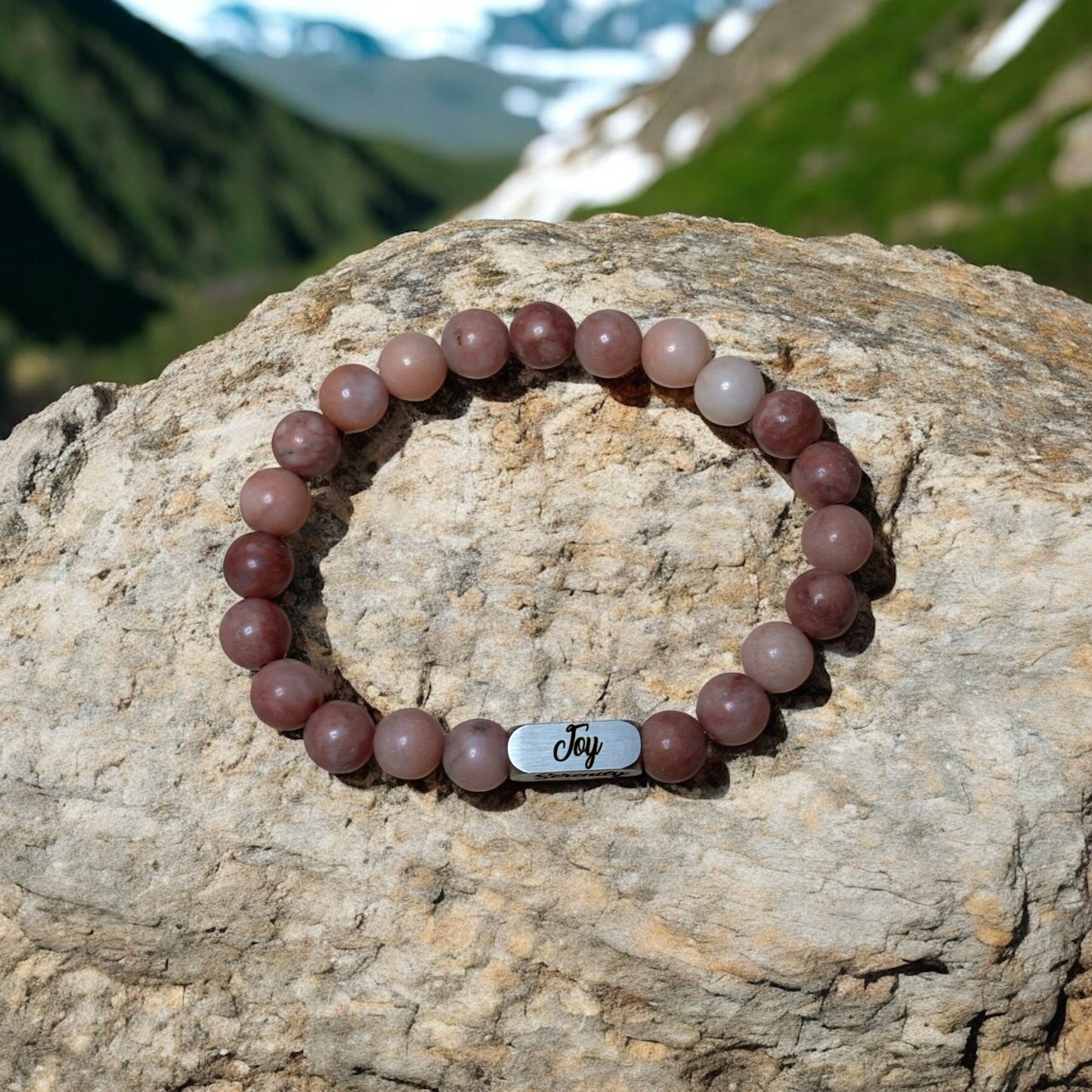 Personalized Inspirational Stone Bracelet – Custom Engraved Gift for Best Friend, Her, or You