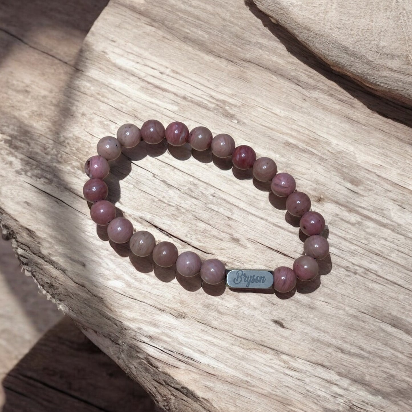 Personalized Inspirational Stone Bracelet – Custom Engraved Gift for Best Friend, Her, or You